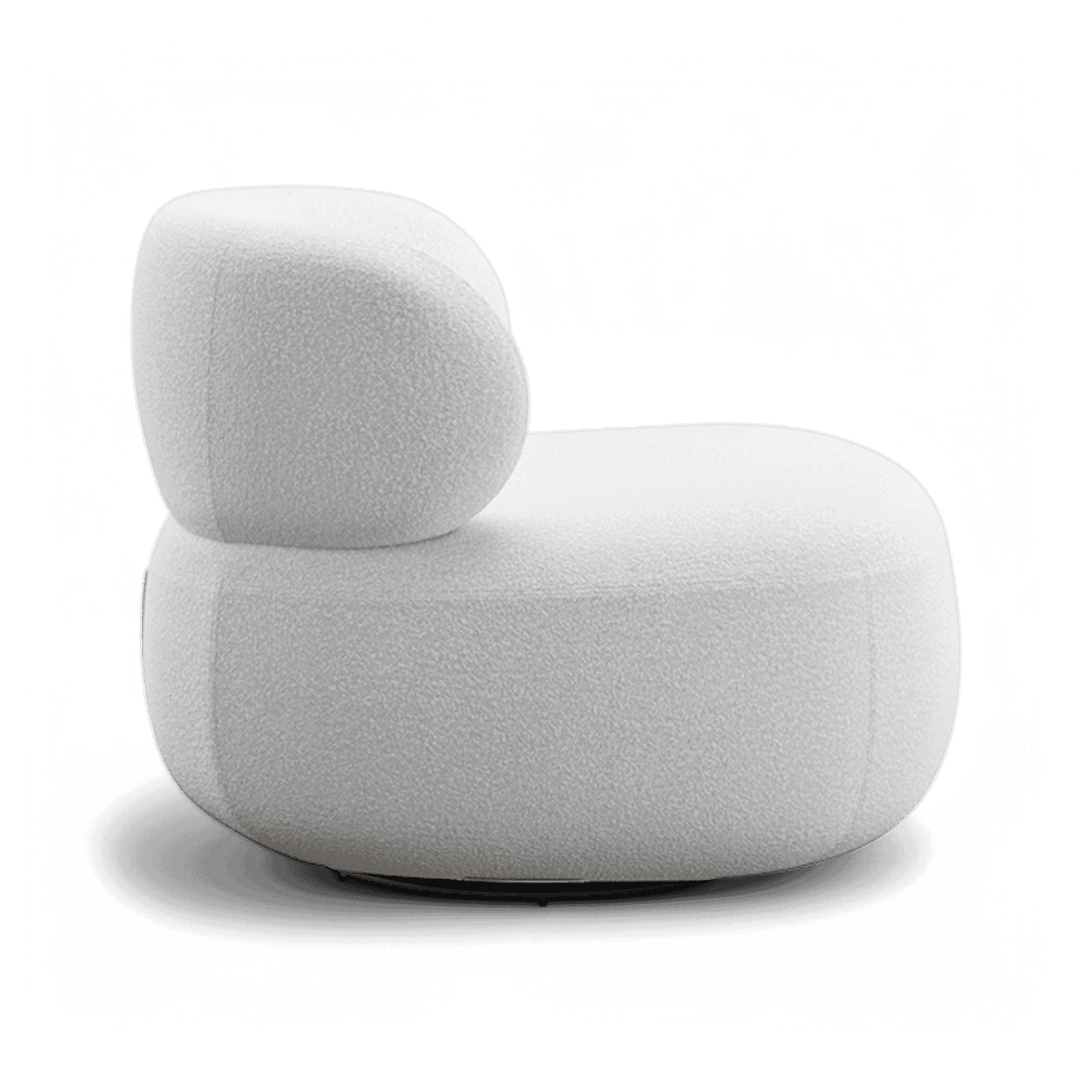 Fauteuil pivotant Lilo Boucle Blanc