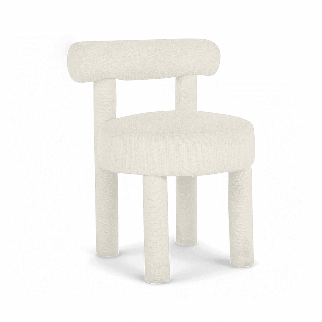 Chaise de salle à manger Arch Off White Boucle