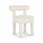 Chaise de salle à manger Arch Off White Boucle