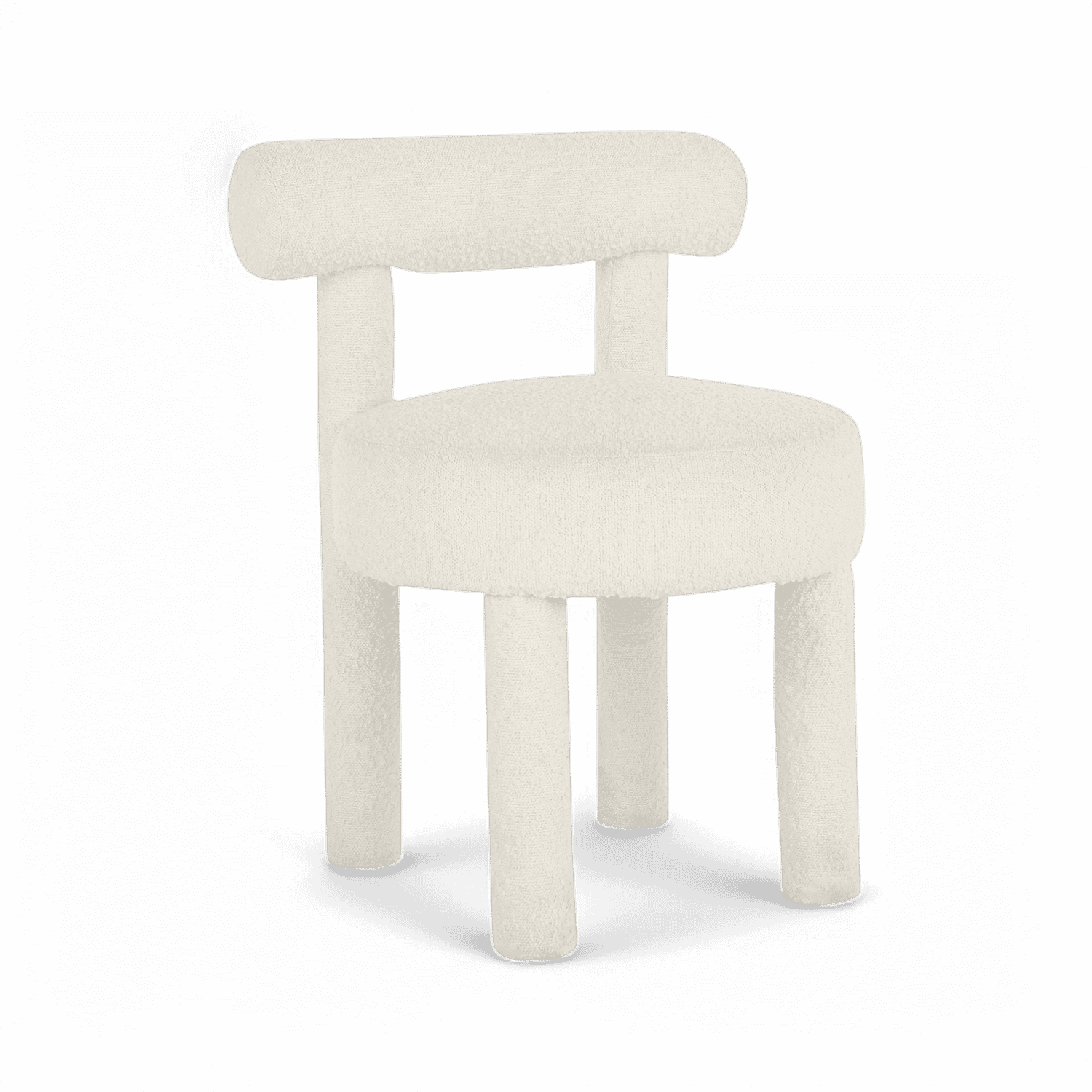 Chaise de salle à manger Arch Off White Boucle