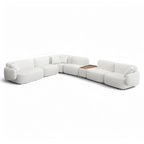 Ensemble de canapés sectionnels extensibles Divano blanc cassé