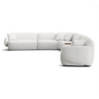 Ensemble de canapés sectionnels extensibles Divano blanc cassé