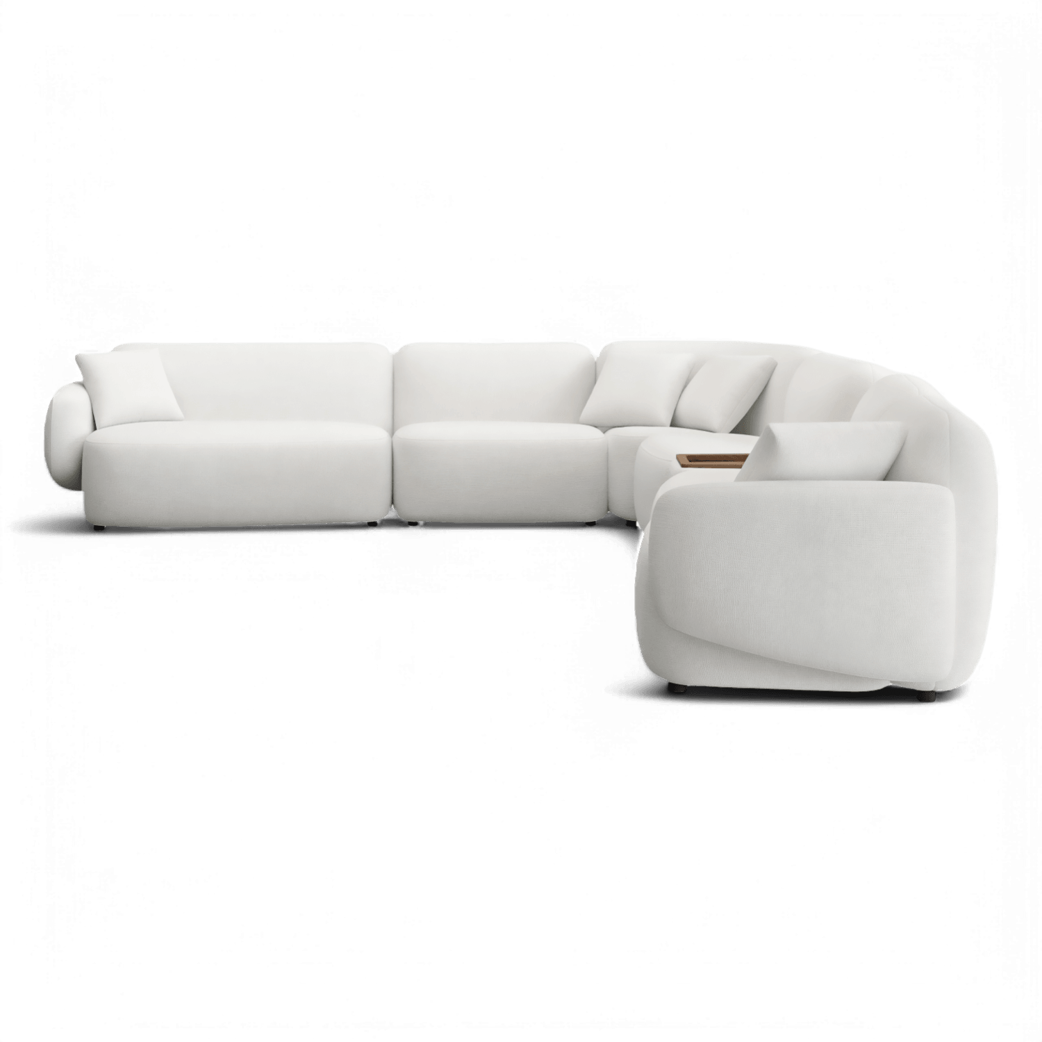 Ensemble de canapés sectionnels extensibles Divano blanc cassé