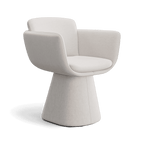 Chaise de salle à manger pivotante Rune beige