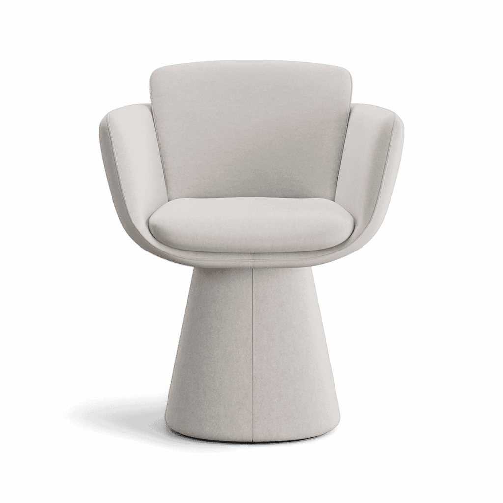 Chaise de salle à manger pivotante Rune beige