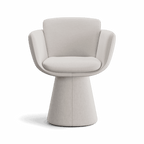 Chaise de salle à manger pivotante Rune beige