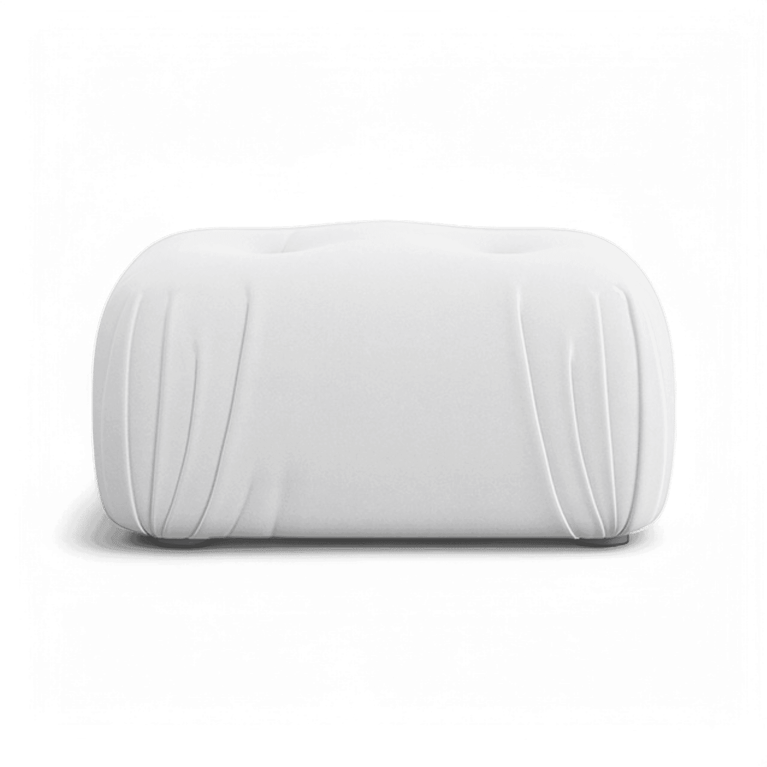 Ottoman Rune en velours blanc cassé