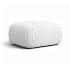 Ottoman Rune en velours blanc cassé