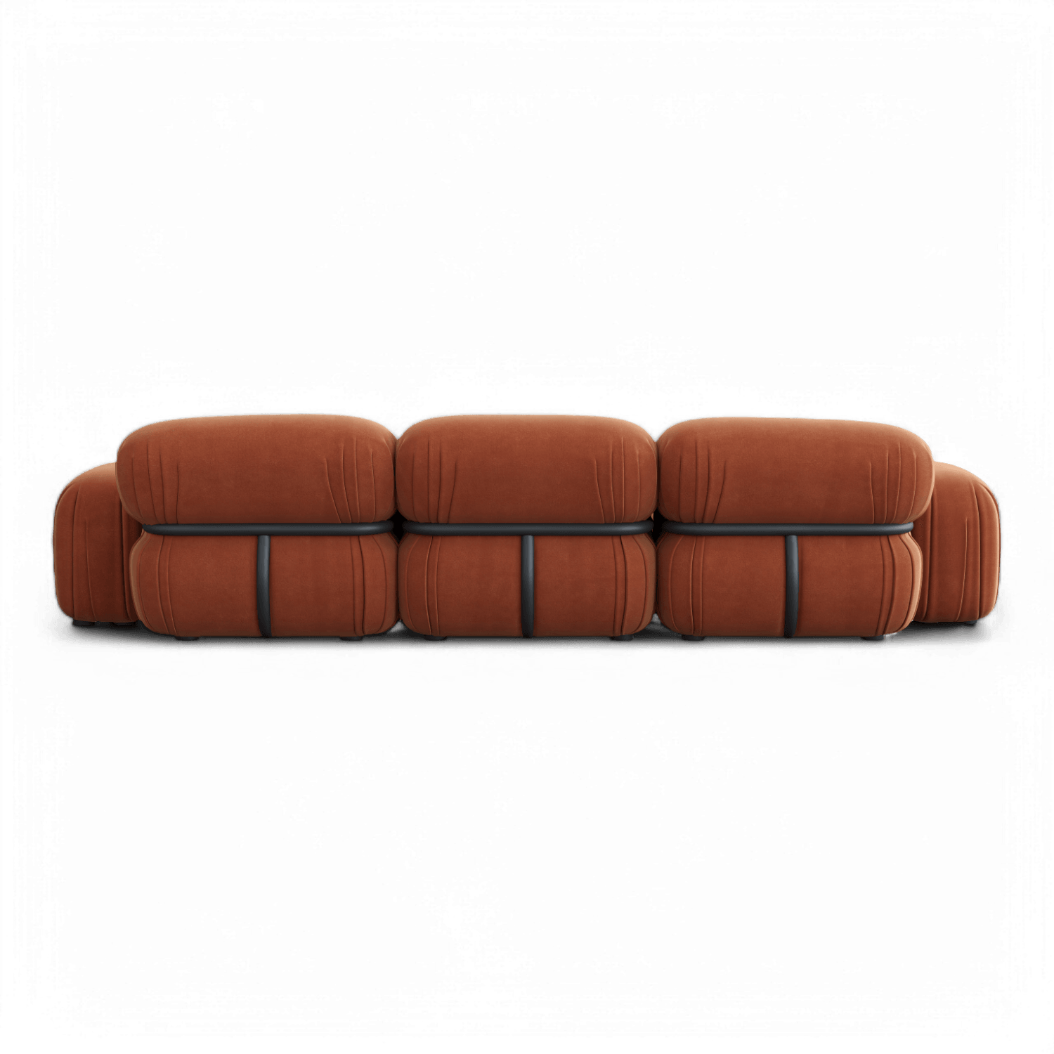 Canapé sectionnel Rune en velours terracotta