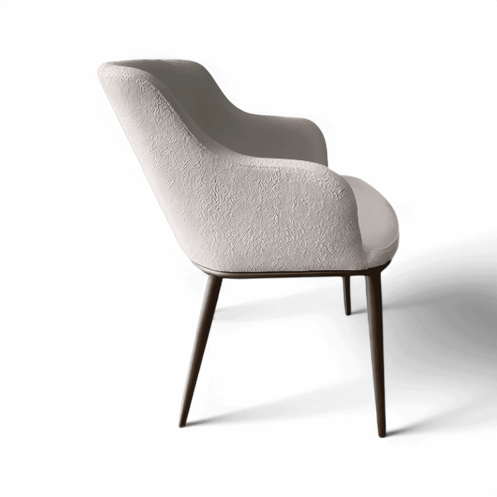 Chaise de salle à manger Jade Boucle blanche