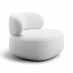 Fauteuil pivotant Lilo Boucle Blanc