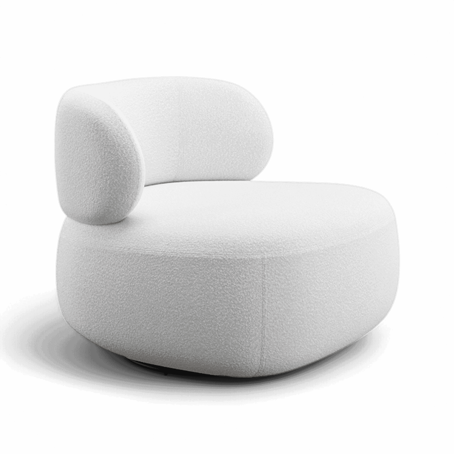 Fauteuil pivotant Lilo Boucle Blanc