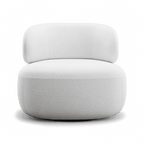 Fauteuil pivotant Lilo Boucle Blanc