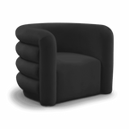 Fauteuil de salon Comet en velours noir