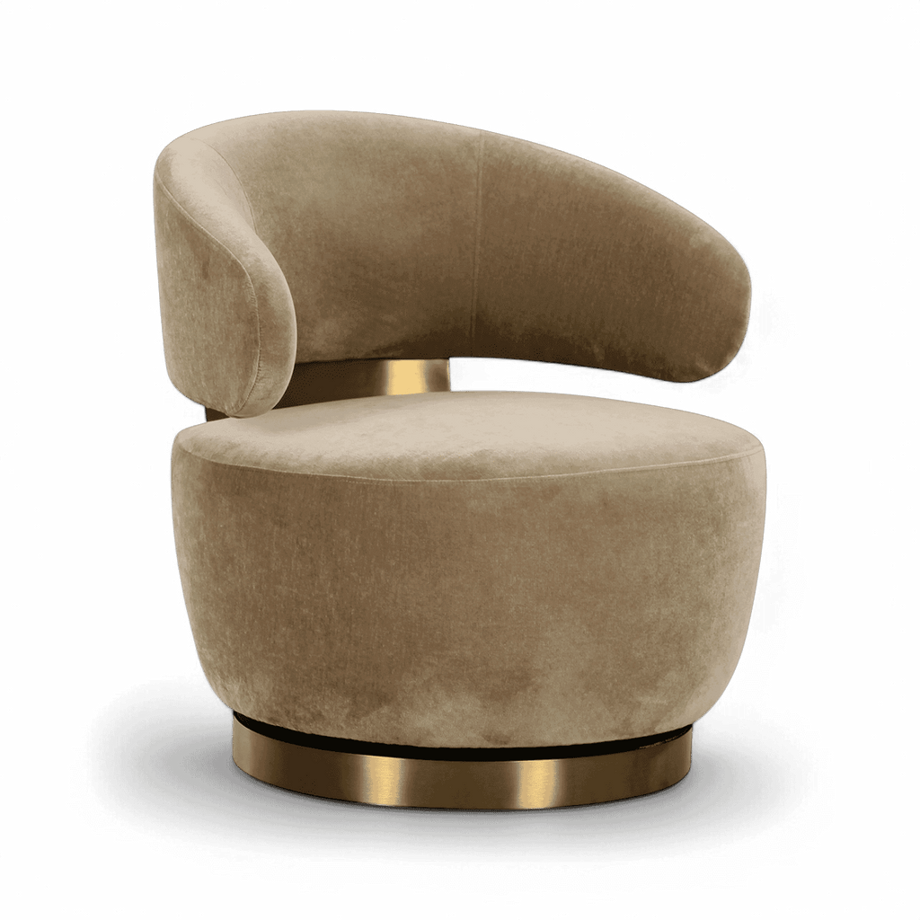 Chaise pivotante en tissu Polaris