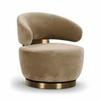 Chaise pivotante en tissu Polaris