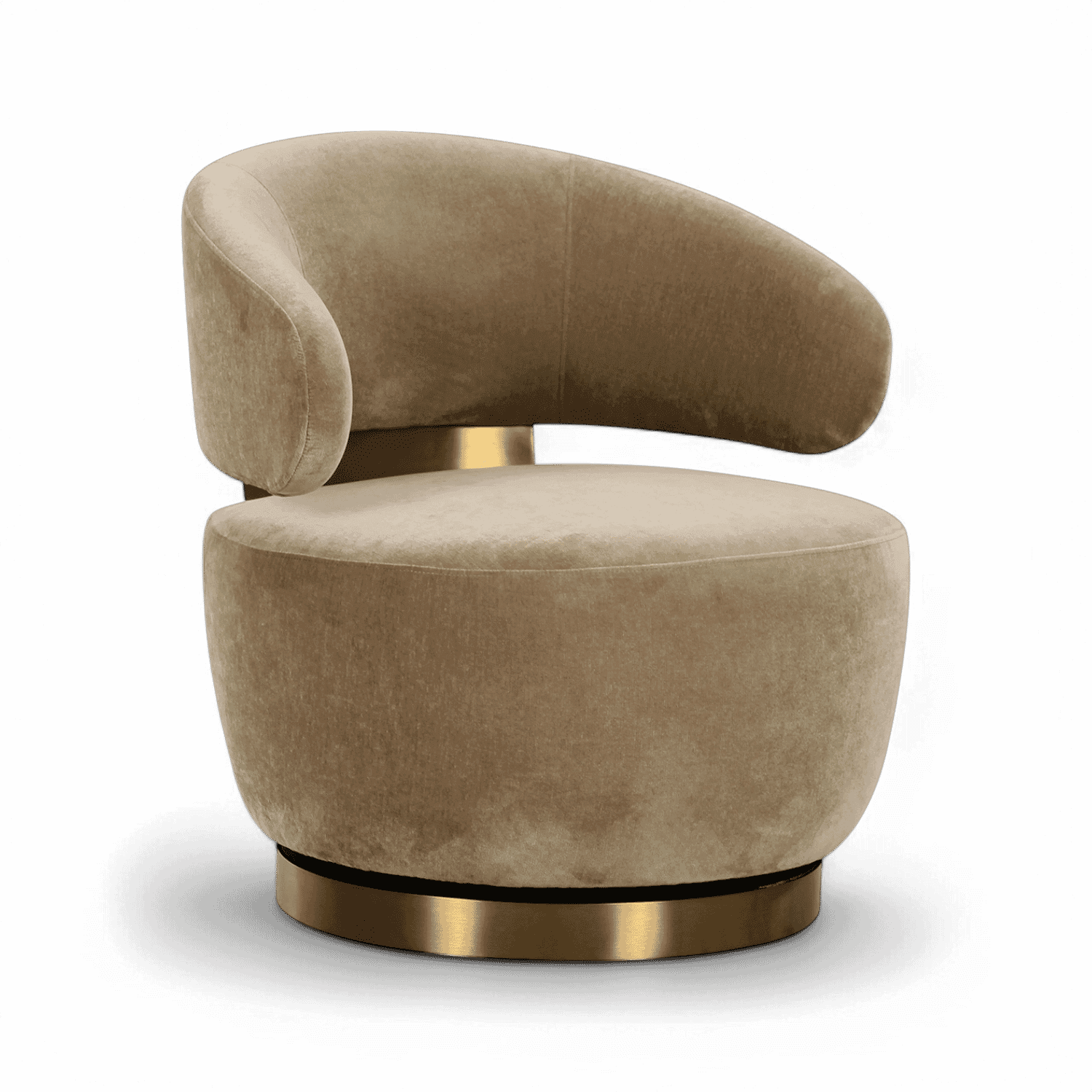 Chaise pivotante en tissu Polaris
