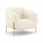 Fauteuil d'appoint en peau de mouton beige Throne