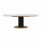 Table à manger extensible Luna blanche