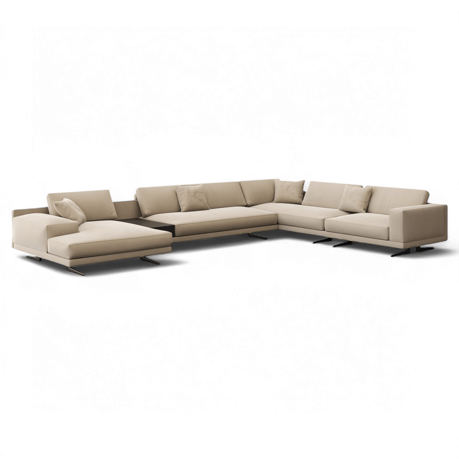Canapé sectionnel Maestro en velours beige
