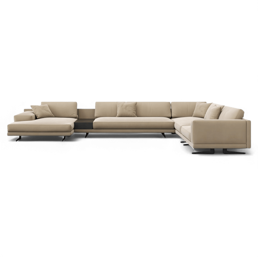 Canapé sectionnel Maestro en velours beige