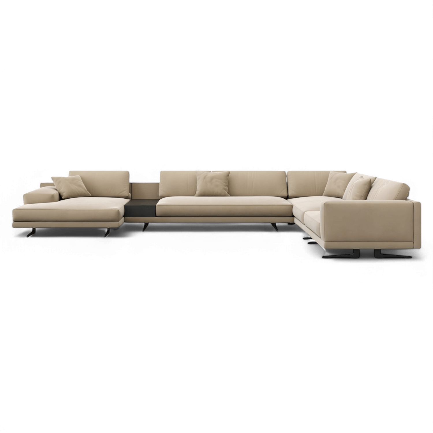 Canapé sectionnel Maestro en velours beige
