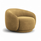 Fauteuil Nido en velours camel | Édition limitée Modani x Kobi Karp