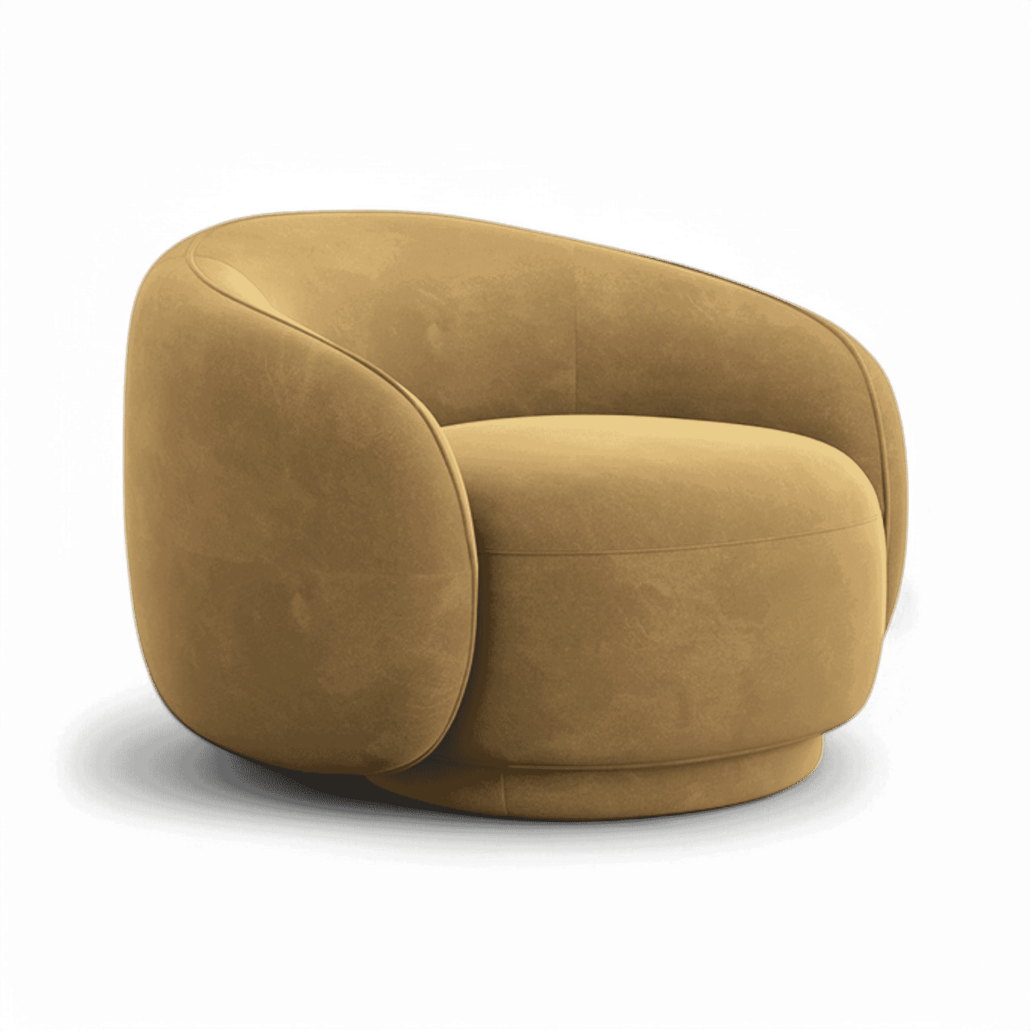 Fauteuil Nido en velours camel | Édition limitée Modani x Kobi Karp