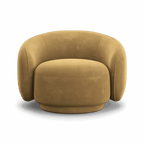Fauteuil Nido en velours camel | Édition limitée Modani x Kobi Karp
