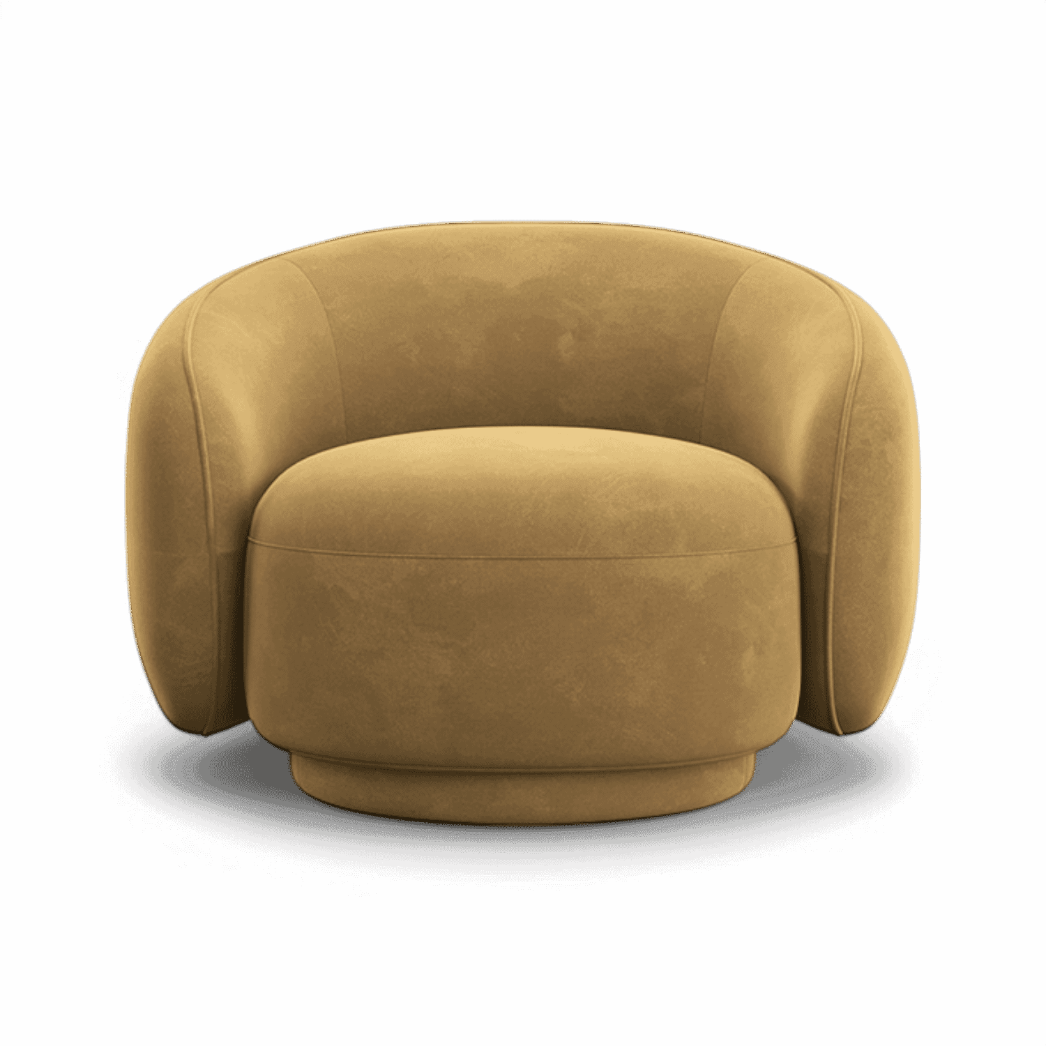 Fauteuil Nido en velours camel | Édition limitée Modani x Kobi Karp