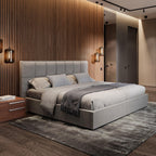 Lit en tissu Oliver gris