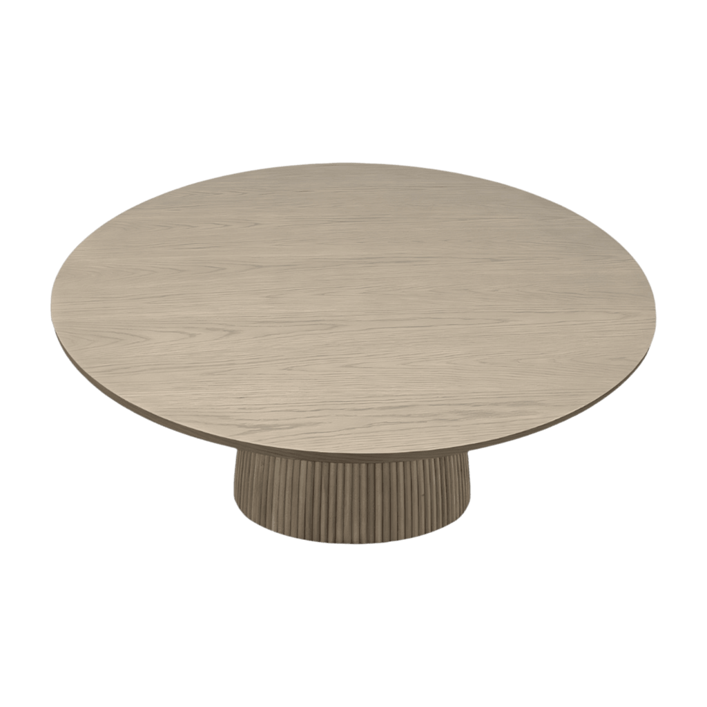 Table à manger ronde Oxford en chêne grège