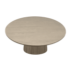 Table à manger ronde Oxford en chêne grège