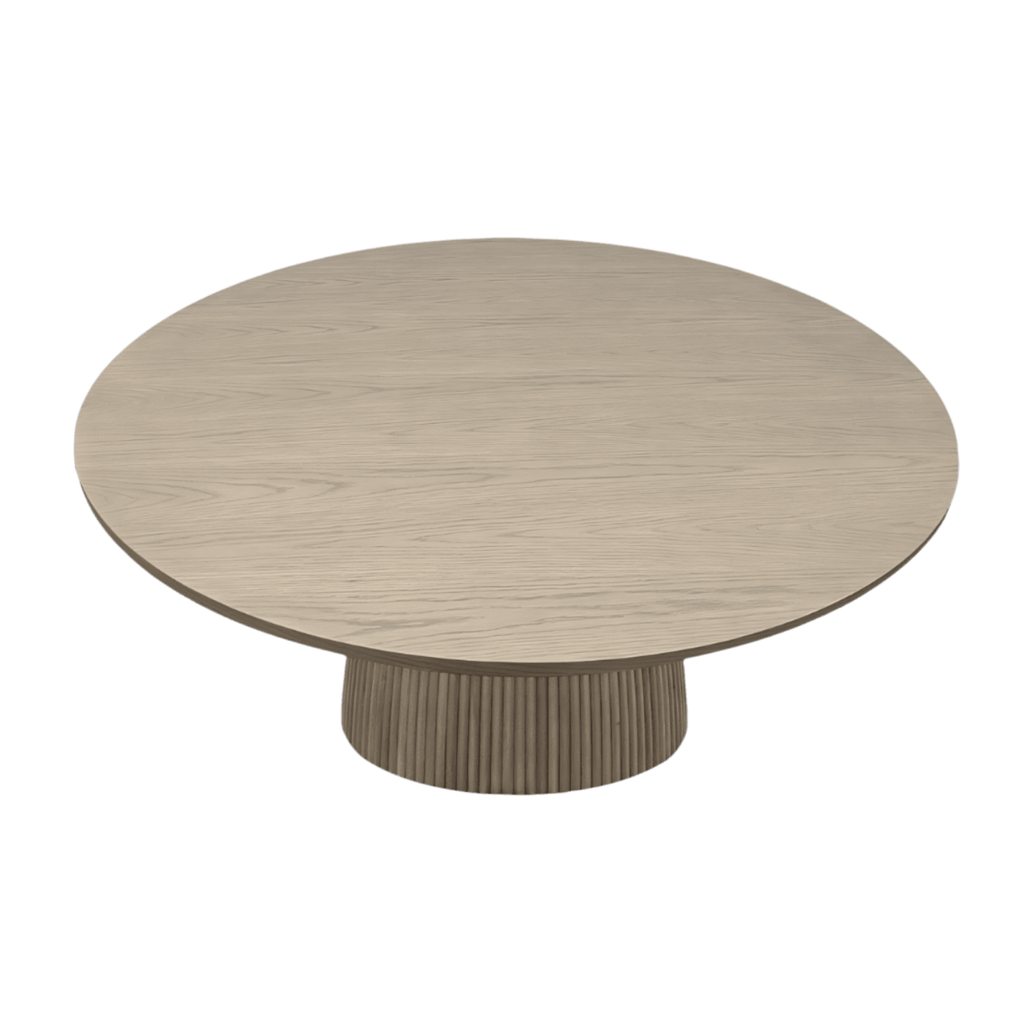 Table à manger ronde Oxford en chêne grège