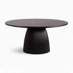 Table à manger ronde Oxford en bois noir