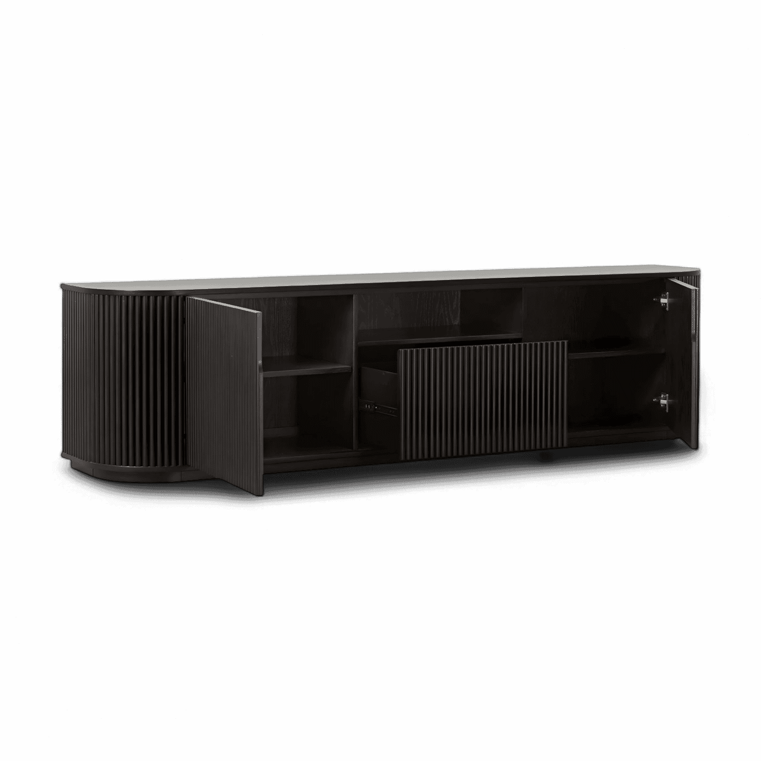 Meuble TV Oxford en bois noir
