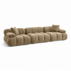 Canapé modulable en velours Solace Camel