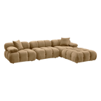 Canapé modulable 4 pièces Solace Camel Velvet