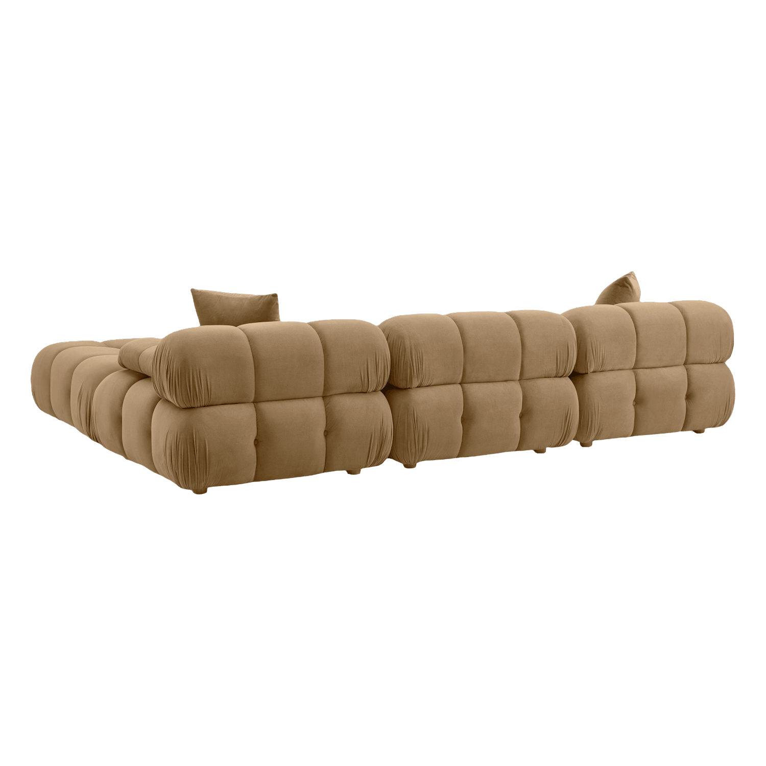 Canapé modulable 4 pièces Solace Camel Velvet