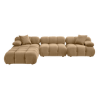 Canapé modulable 4 pièces Solace Camel Velvet