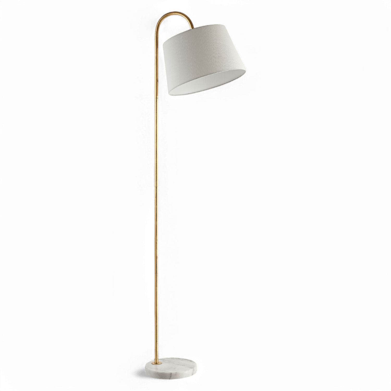 Lampadaire Solis Blanc et Or