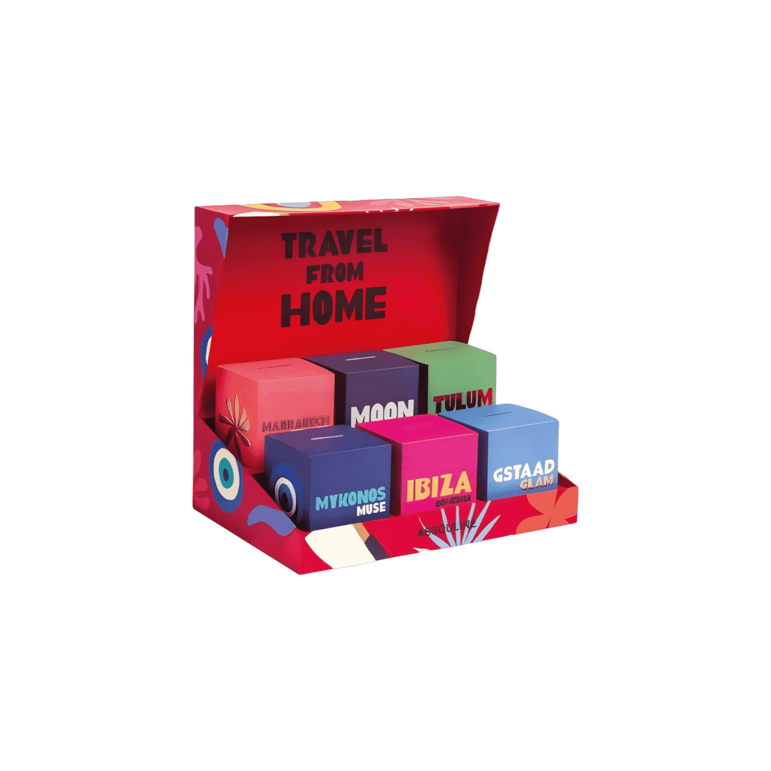 Coffret de bougies parfumées « Voyage à la maison »